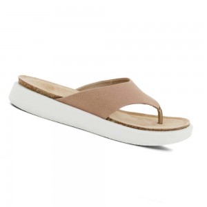 Sandalias Ecco Corksphere Thong Mujer Marrom | México 709YXF
